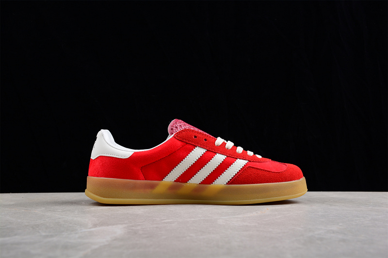 Gucci X Gazelle Shoes Red/Cloud White/Gum 25