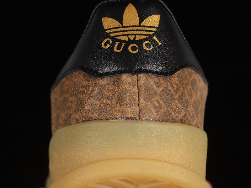 Gucci X Gazelle Shoes Dark Brown/Core Black/Beige 15