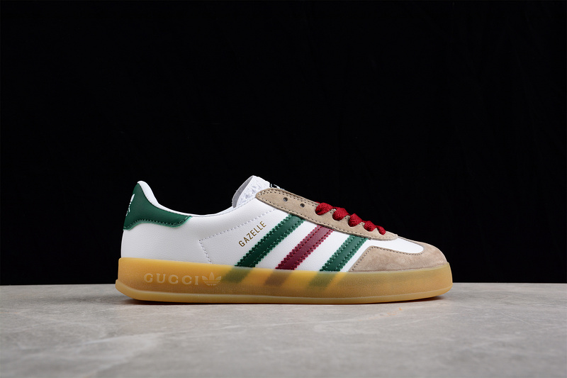 Gazelle Shoes X Gucci Cloud White/Red/Green-Gum 9