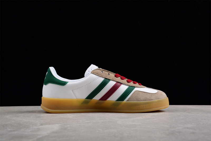 Gazelle Shoes X Gucci Cloud White/Red/Green-Gum 25