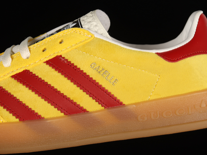 Gucci X Gazelle Shoes Yellow/Red/White 7