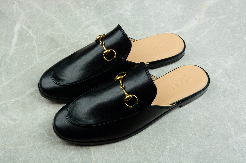 Gucci Slip-On Flats Black/Black/Gold 11