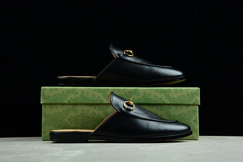 Gucci Slip-On Flats Black/Black/Gold 15