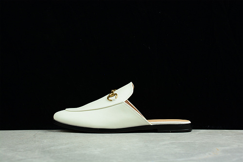 Gucci Slip-On Flats White/White/Gold 11