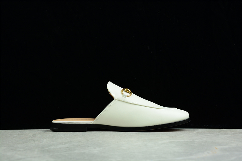 Gucci Slip-On Flats White/White/Gold 21