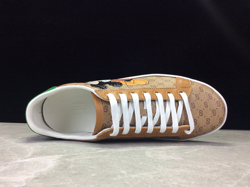 Gucci Ace Embroidered Low-Top Sneaker Light Brown/Green 19