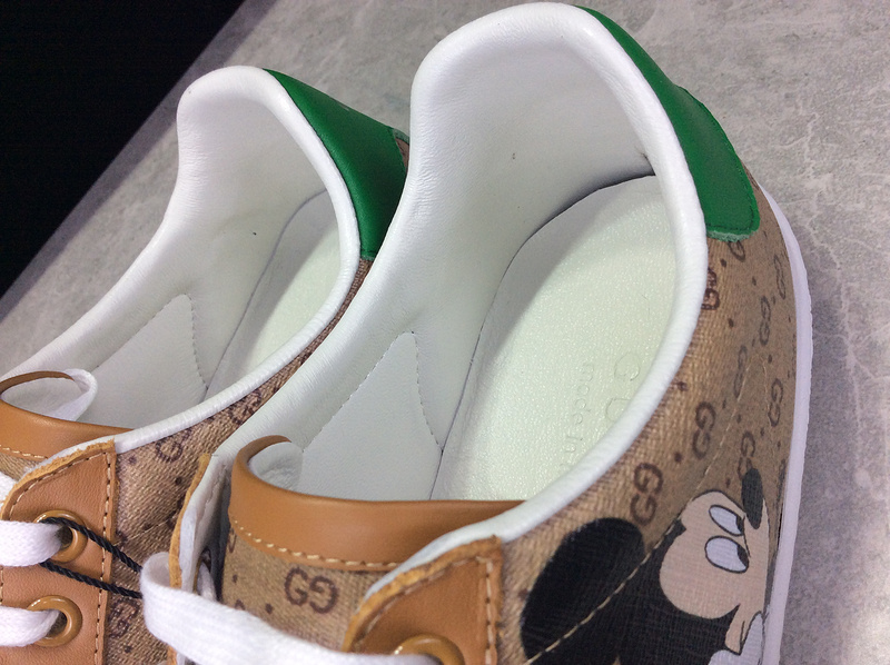 Gucci Ace Embroidered Low-Top Sneaker Light Brown/Green 31