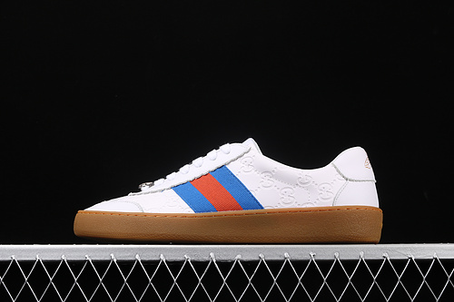 Gucci Ace Embroidered Low-Top Sneaker White/Blue/Red 17