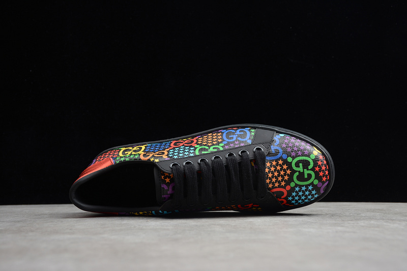 Gucci Ace Embroidered Sneakers Black/Multi-Color 7