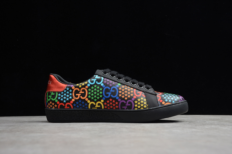 Gucci Ace Embroidered Sneakers Black/Multi-Color 13