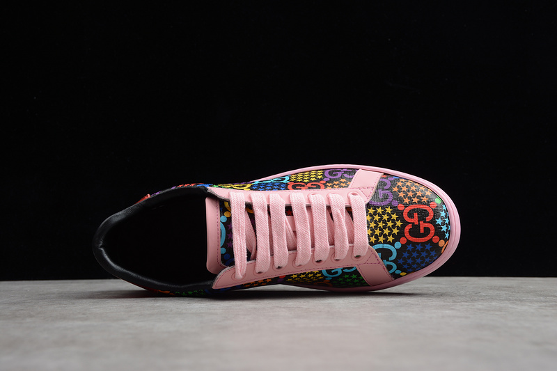 Gucci Ace Embroidered Sneakers Pink/Multi-Color 11