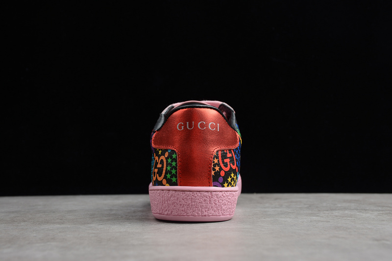 Gucci Ace Embroidered Sneakers Pink/Multi-Color 19