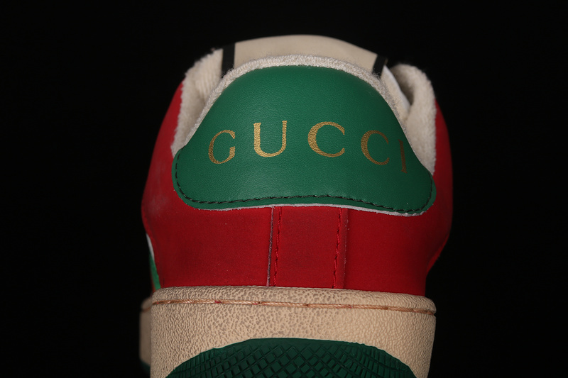 Gucci Ace Embroidered Low-Top Sneaker Green/Red/White 3