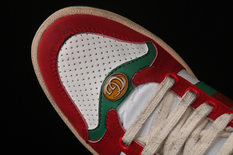 Gucci Ace Embroidered Low-Top Sneaker Green/Red/White 9