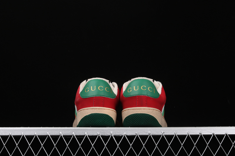 Gucci Ace Embroidered Low-Top Sneaker Green/Red/White 21