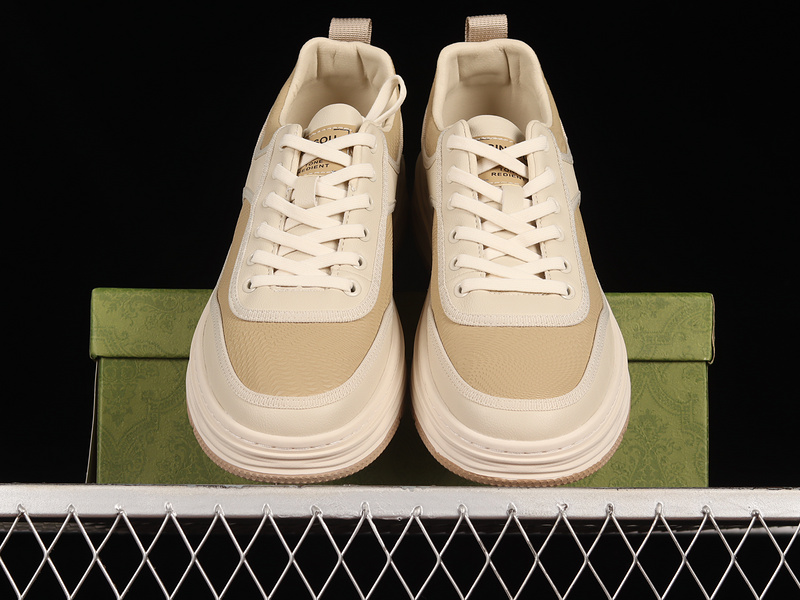 Gucci 22Ss Low Casual Shoes Beige/Light Khaki/Black 13