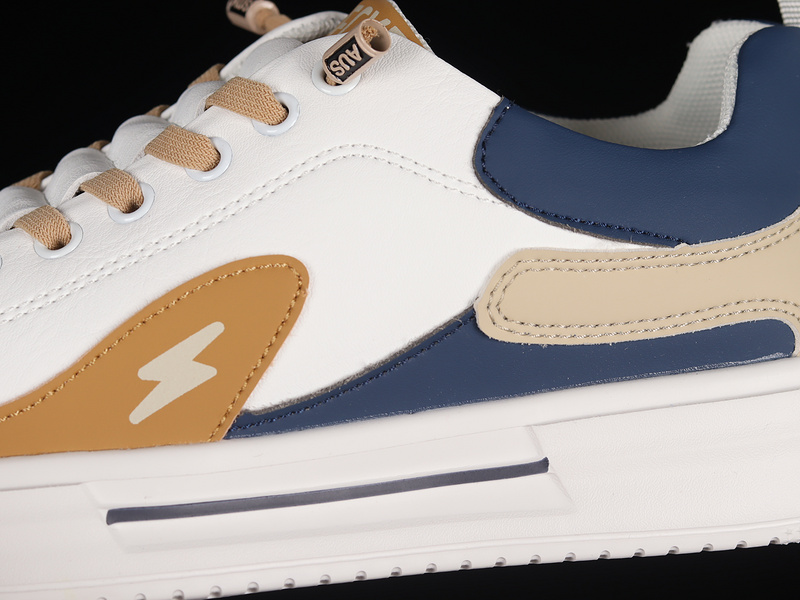 Gucci 22Ss Casual Trend Board Shoes White/Dark Blue/Brown 13