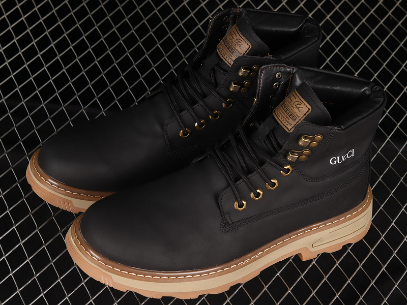 Gucci Mid Leisure Martin Boots Black/Black/Gum 21