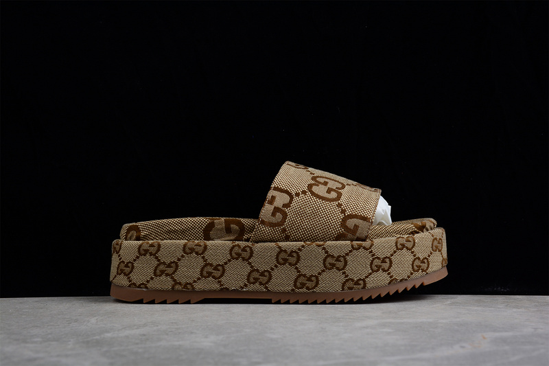 Gucci Platform Slippers Brown/Brown/Brown 9