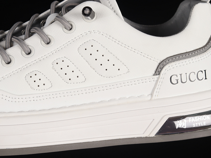 Gucci 22Ss Fashion Sneakers White/White/Light Grey 9