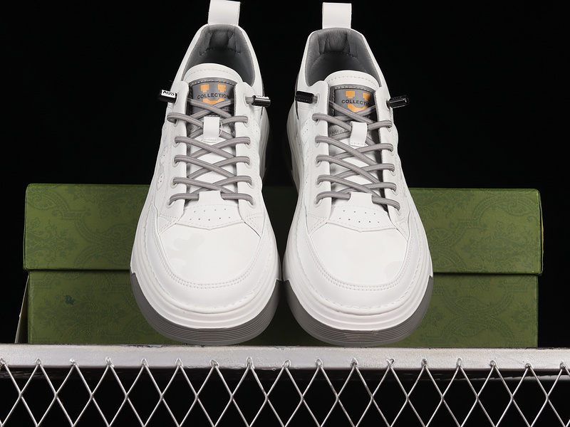 Gucci 22Ss Fashion Sneakers White/White/Light Grey 21