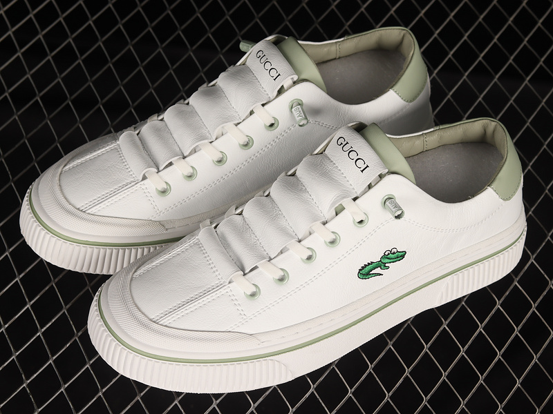 Gucci Casual Sneakers White/White/Green 11