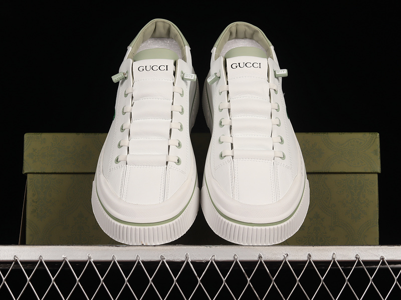 Gucci Casual Sneakers White/White/Green 25