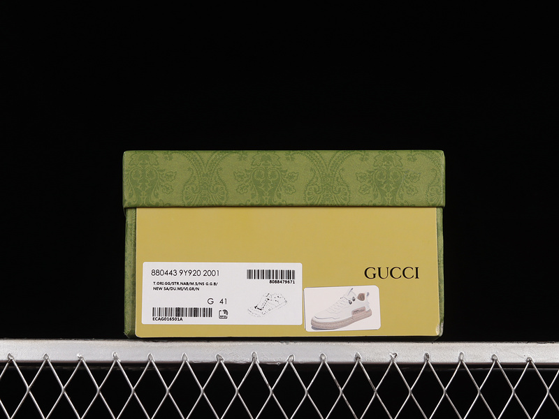 Gucci Casual Trendy Sneakers White/White/Khaki 27