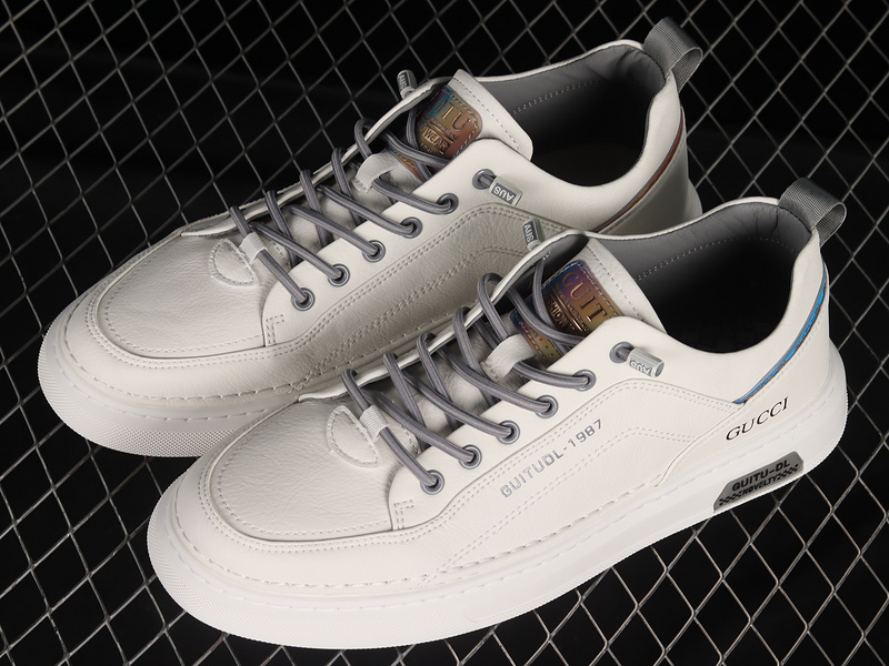 Gucci 22Ss Casual Fashion Shoes White/White/Light Grey 25