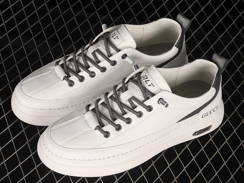 Gucci 22Ss Leisure Trend Sneakers White/White/Grey 17