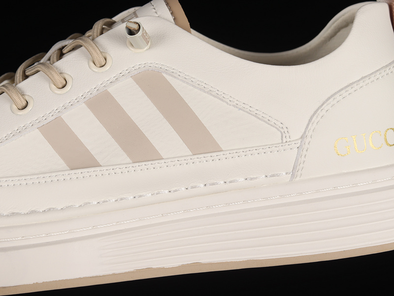 Gucci 22Ss Leisure Trend Sneakers White/White/Light Khaki 27