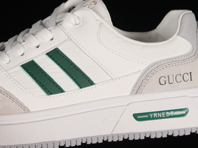 Gucci Casual Trendy Sneakers White/Light Grey/Green 29