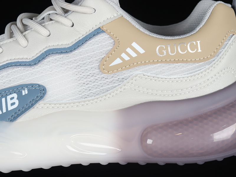 Gucci Sports Trendy Sneakers White/Blue/Light Khaki 23