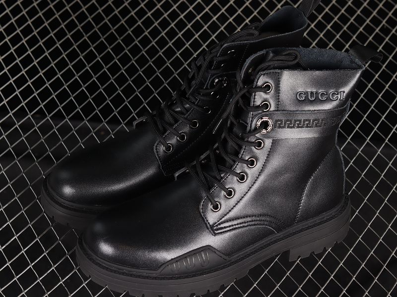 Gucci Fashion Trend Martin Boots Black/Black/Black 27