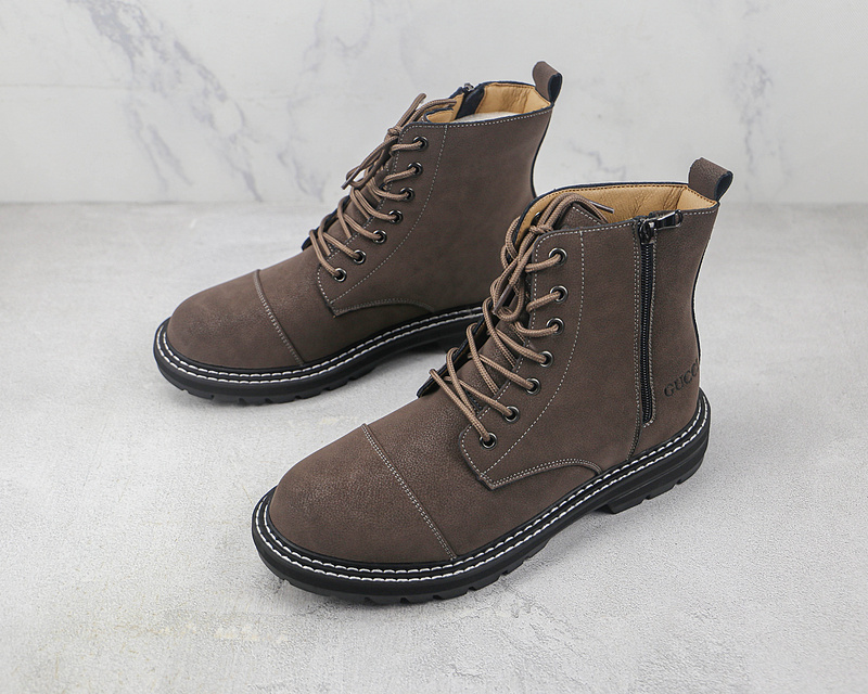 Gucci High Martin Boots Brown/Brown/Black 15