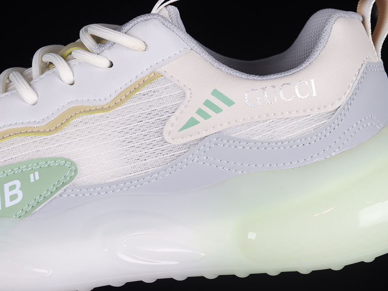 Gucci Sports Trendy Sneakers White/Mint Green/Purple 23