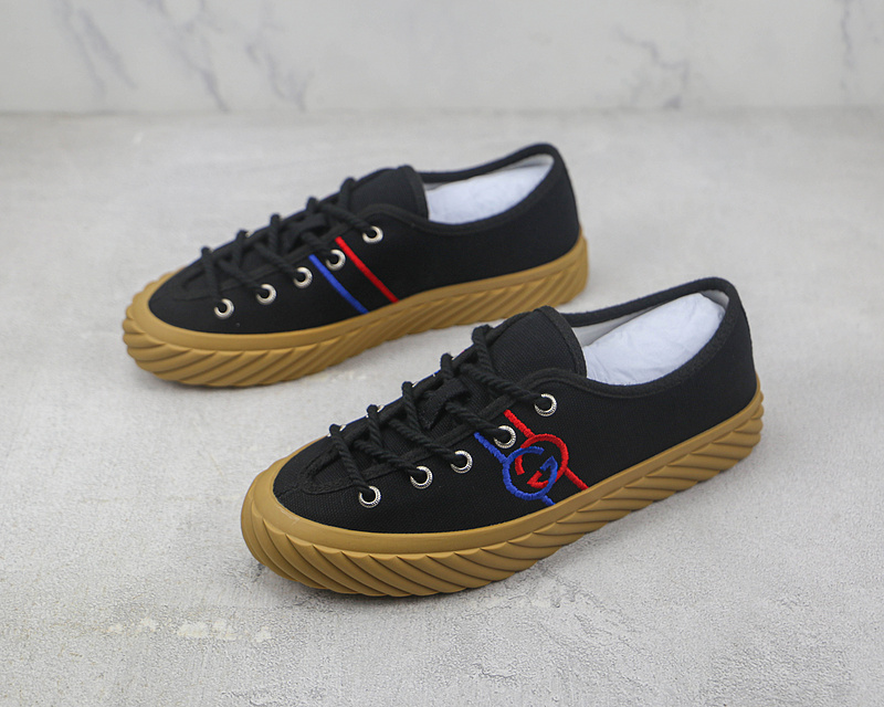 Gucci X Dis*Ney Cloth Shoes Black/Blue/Red-Light Brown 5