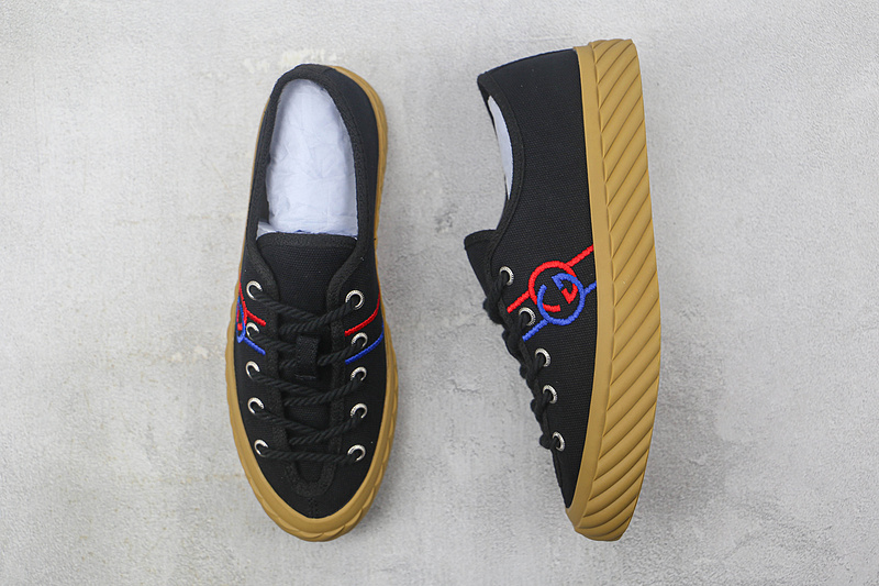 Gucci X Dis*Ney Cloth Shoes Black/Blue/Red-Light Brown 13