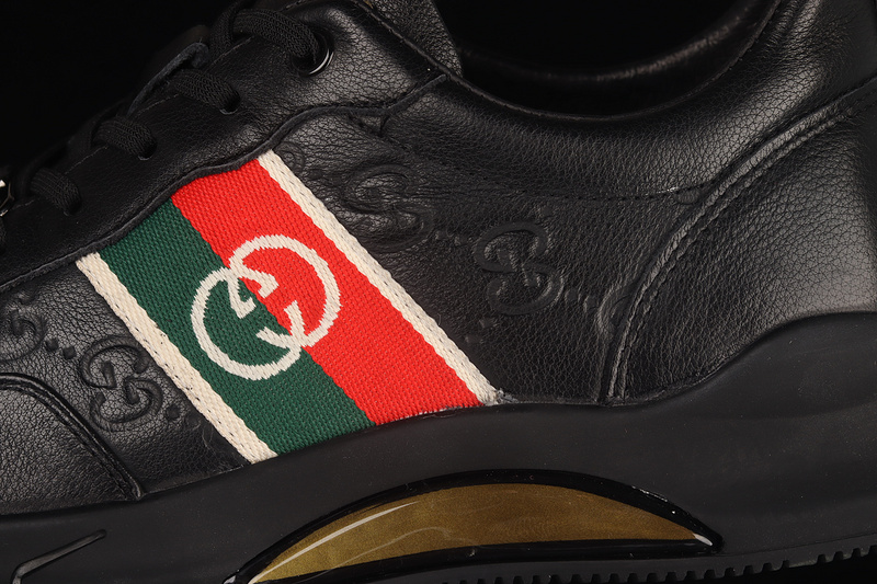 Gucci Screener Gg Low-Top Sneaker Black/Green/Red-Gold 15