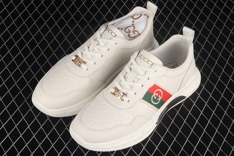 Gucci Screener Gg Low-Top Sneaker White/Blue/Red-Gold 31