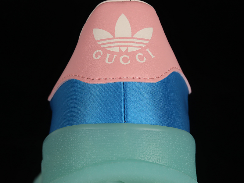 Gucci X Gazelle Shoes Blue/Green/Cloud White-Pink 23