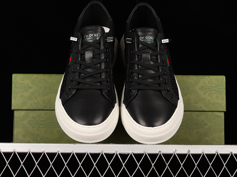 Gucci Sports And Leisure Trend Shoes Black/Black/White 11