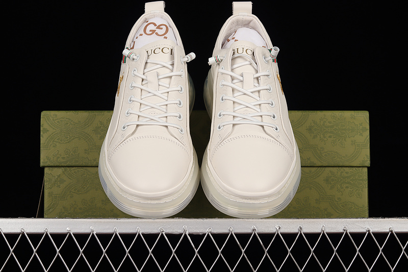 Gucci 2022 Sports Shoes White/White/Gold 19