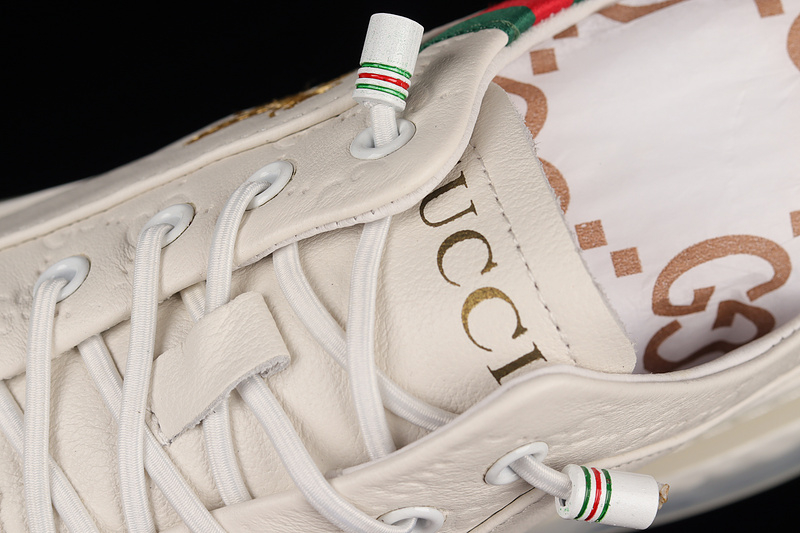 Gucci 2022 Sports Shoes White/White/Gold 27