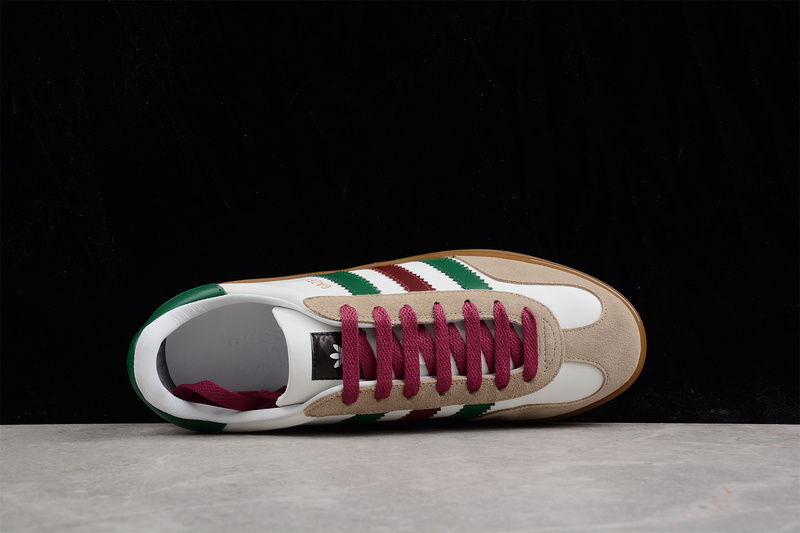 Gucci X Gazalle Shoes Cloud White/Pink/Green 25