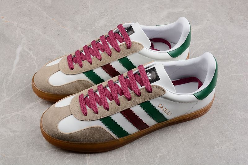 Gucci X Gazalle Shoes Cloud White/Pink/Green 27