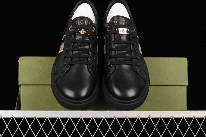 Gucci Screener Gg High-Top Sneaker Black/Black/Gold 11