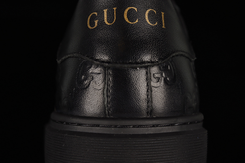 Gucci Screener Gg High-Top Sneaker Black/Black/Gold 13