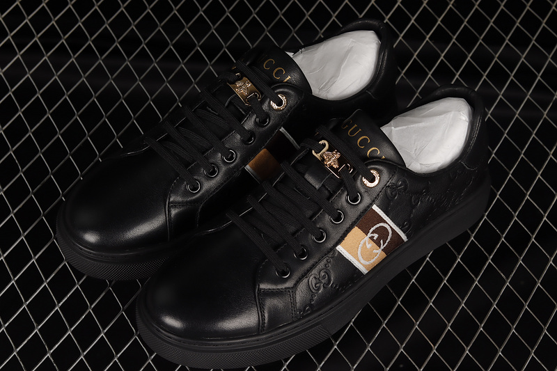 Gucci Screener Gg High-Top Sneaker Black/Black/Gold 23