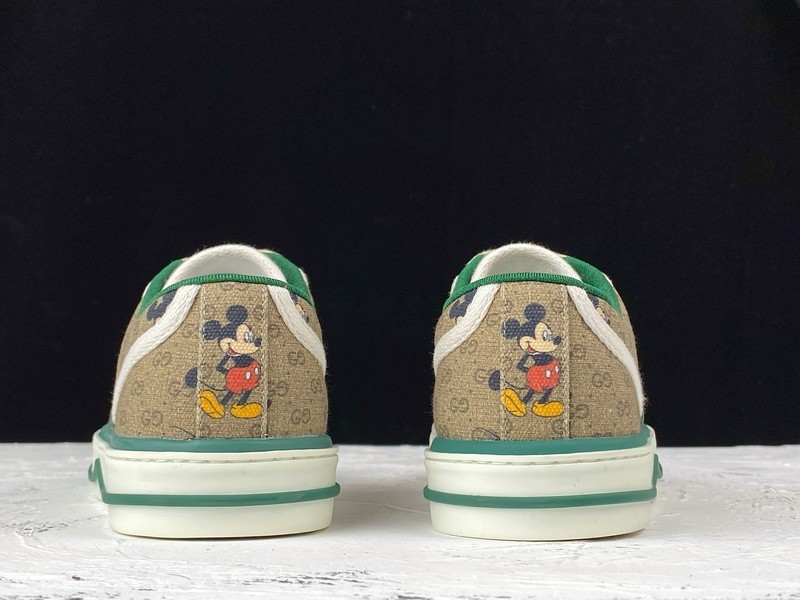 Gucci Ace Embroidered Low-Top Sneaker Light Brown/Green/Red 23